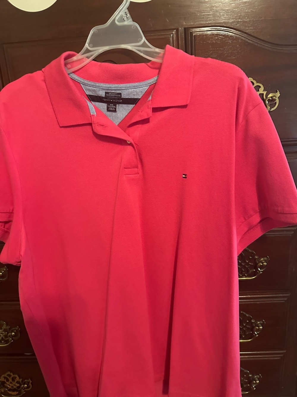 Tommy Hilfiger Hot Pink Polo Shirt with Small Logo